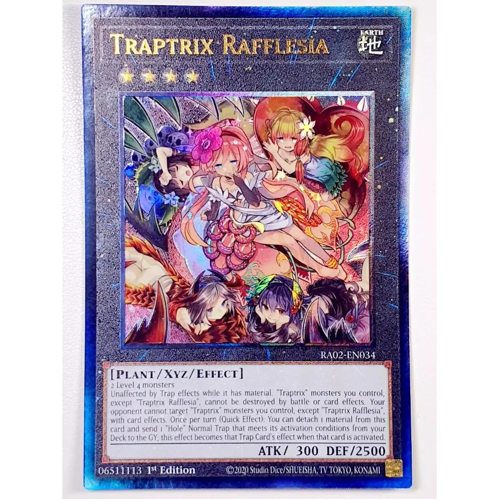 

DIY Yu-Gi-Oh! English Version RA02-EN034 UTR Traptrix Rafflesia Anime Peripheral Game Collection Card Holiday Gift