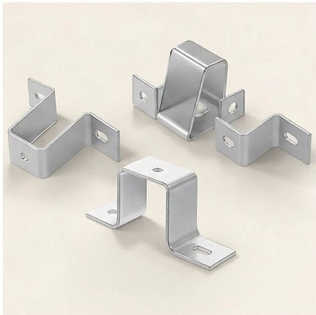 4Pcs Copper U Clamp Rail Bracket Flat Bracket for Bed Beam Deck Fence Post Tie Secure Mounting Strap Post Ties Brackets