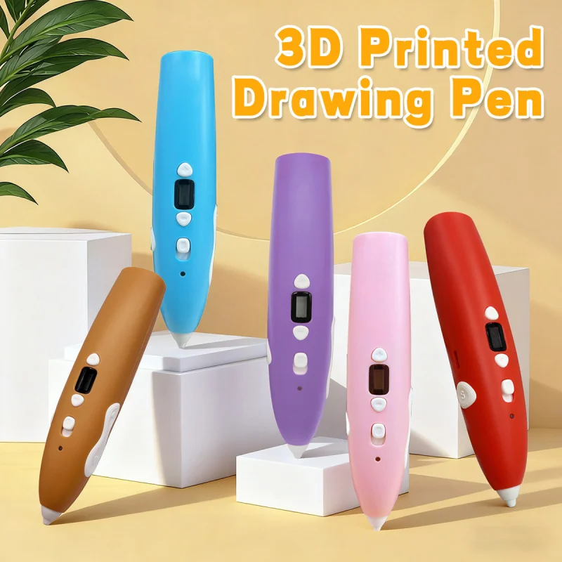 

Portable painting and printing tools USB charging 3D printing pen set LCD screen multi-mode process kit