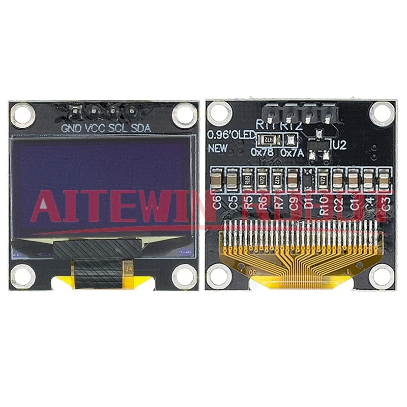 0.96 بوصة IIC المسلسل 4pin أبيض/أزرق/أصفر أزرق/أصفر OLED وحدة عرض 128X64 12864 لوحة شاشة LCD لاردوينو oled