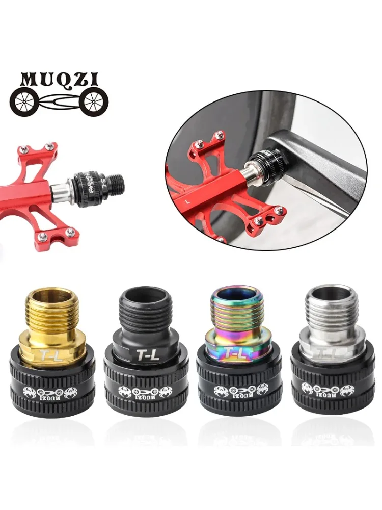 AliExpress MUQZI 1Pair Quick Release Pedal Holder Titanium Alloy Stainless Steel Pedal MTB Road Bike Quick Release Pedal Extender Adapter