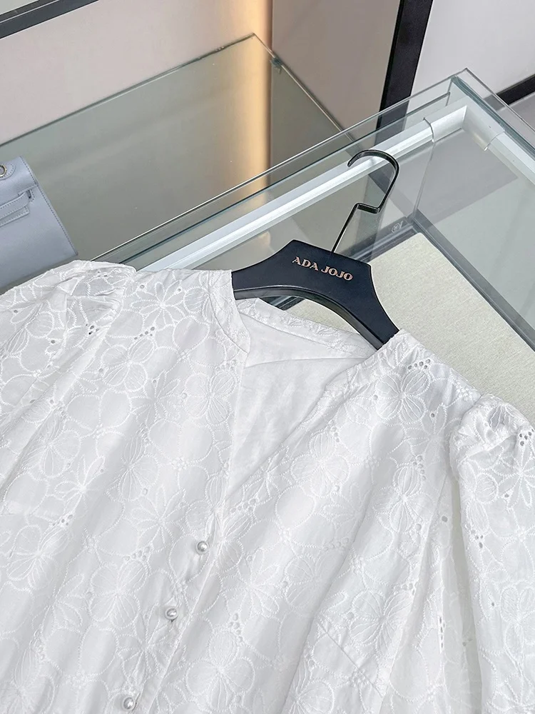 กระโปรงทรงเอผ้าลูกไม้สำหรับผู้หญิงระดับไฮเอนด์ ดีไซน์เว้าลายฉลุ แต่งขอบ รุ่นใหม่ล่าสุดสำหรับฤดูร้อน หรือกระโปรงเอวสูง หรือกระโปรงทรงเอ