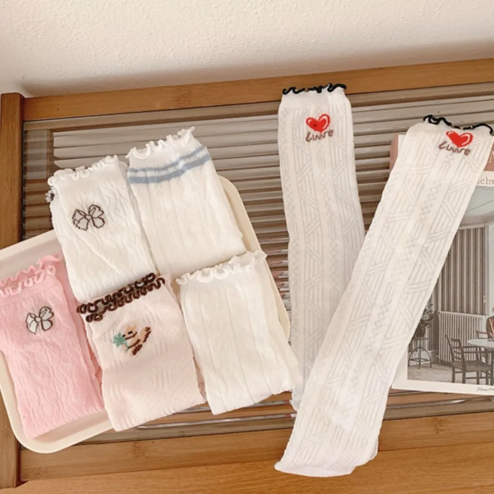 

Children's socks thin straight fungus mesh summer sokken baby cartoon anti-mosquito sox breathable absorbent lace sock