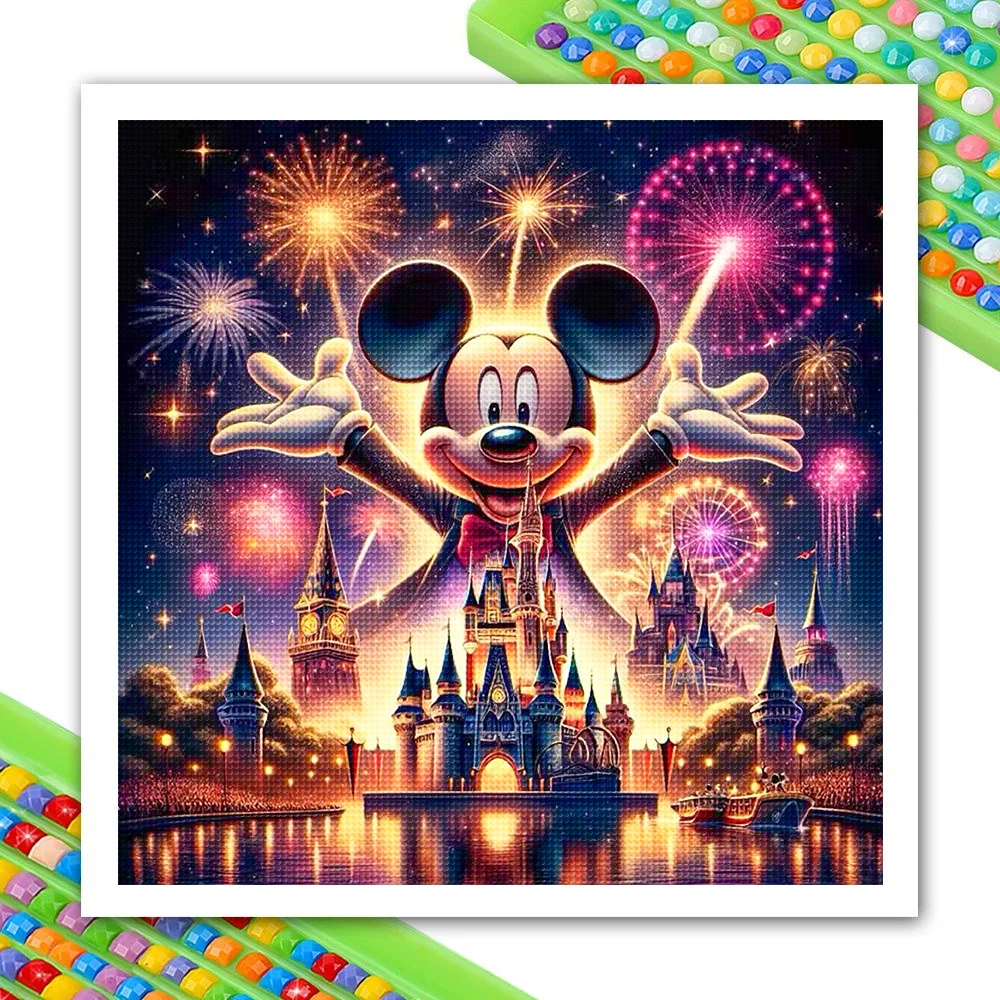 

Алмазная картина с героями мультфильмов Диснея, Микки Маус, новинка 2025, комплект для рукоделия, мозаичный замок, сделай сам, вышивка, фейерверк, уникальный подарок