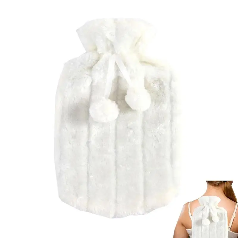 Hot Water Bottle Cover Flannel Cloth Cover Cramps 6-8 Hours To Keep Warm 2 Liter Soft Faux Plush For Cute Hot Water Bottle Cover