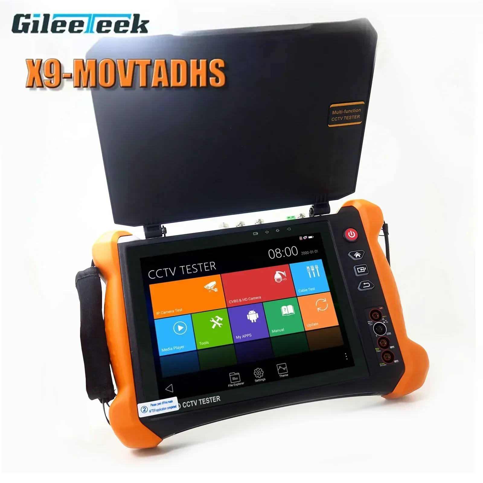 X9MOVTADHS IPC Tester Monitor H.265 4K 8MP camera Full-featured professional test tool with TDR,Cable tracer,Digital Multimeter