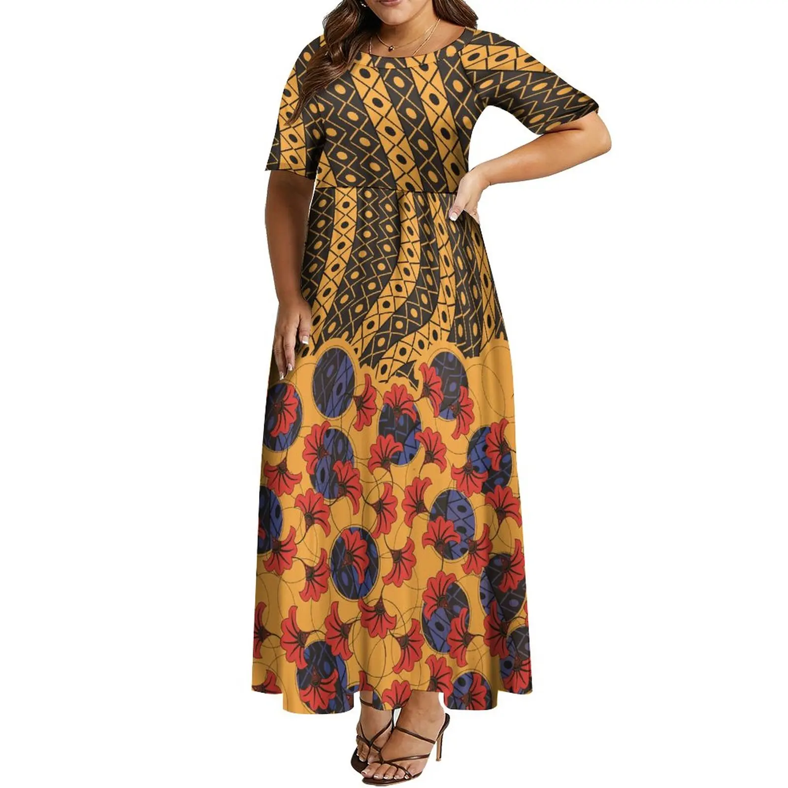 Women's Dress High Quality Long Dress Summer Soft Fabric Customization African Art Pattern Contact Customer Service Design Skirt