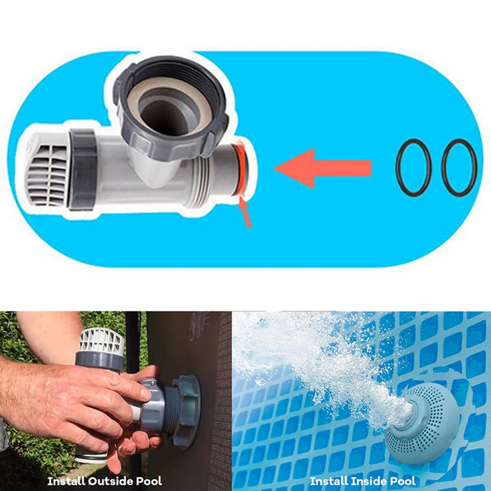 2 PCS O-shape Rubber Ring Swimming Pool Water Inlet Outlet Connector Rubber Gasket For Intex Pump Hose Valves Spare Part