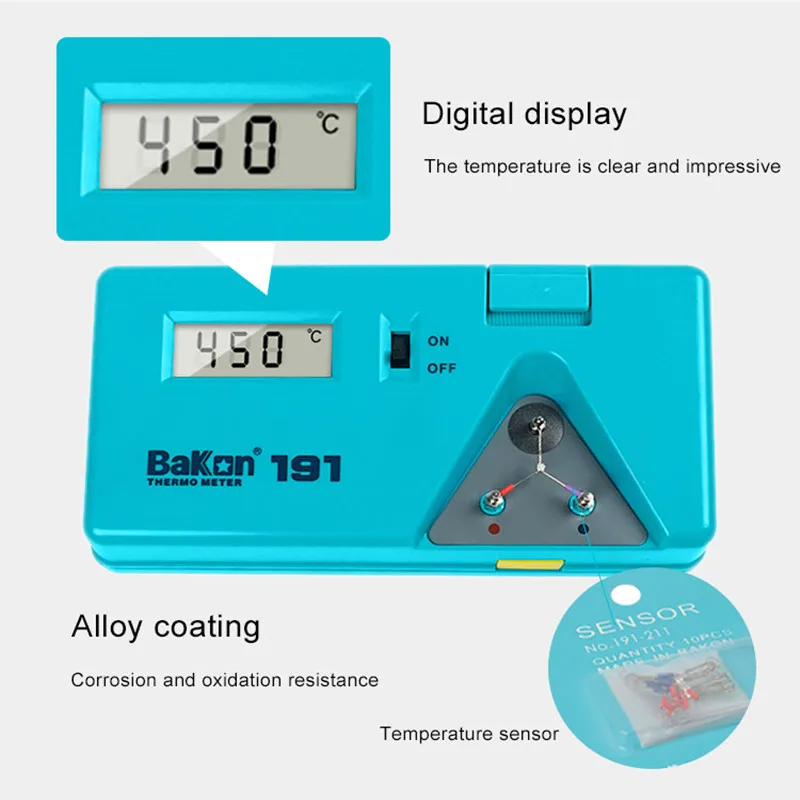 BK191 Soldering Iron Tip Thermometer Tester With High Temperature Reactivity LED Display for Welding Iron Solder Repair