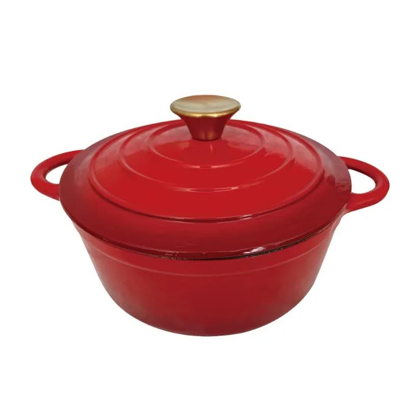 

9-Piece enameled cast iron cookware set Non-stick ceramic coated frying pan Dutch oven Kitchenware including saucepan