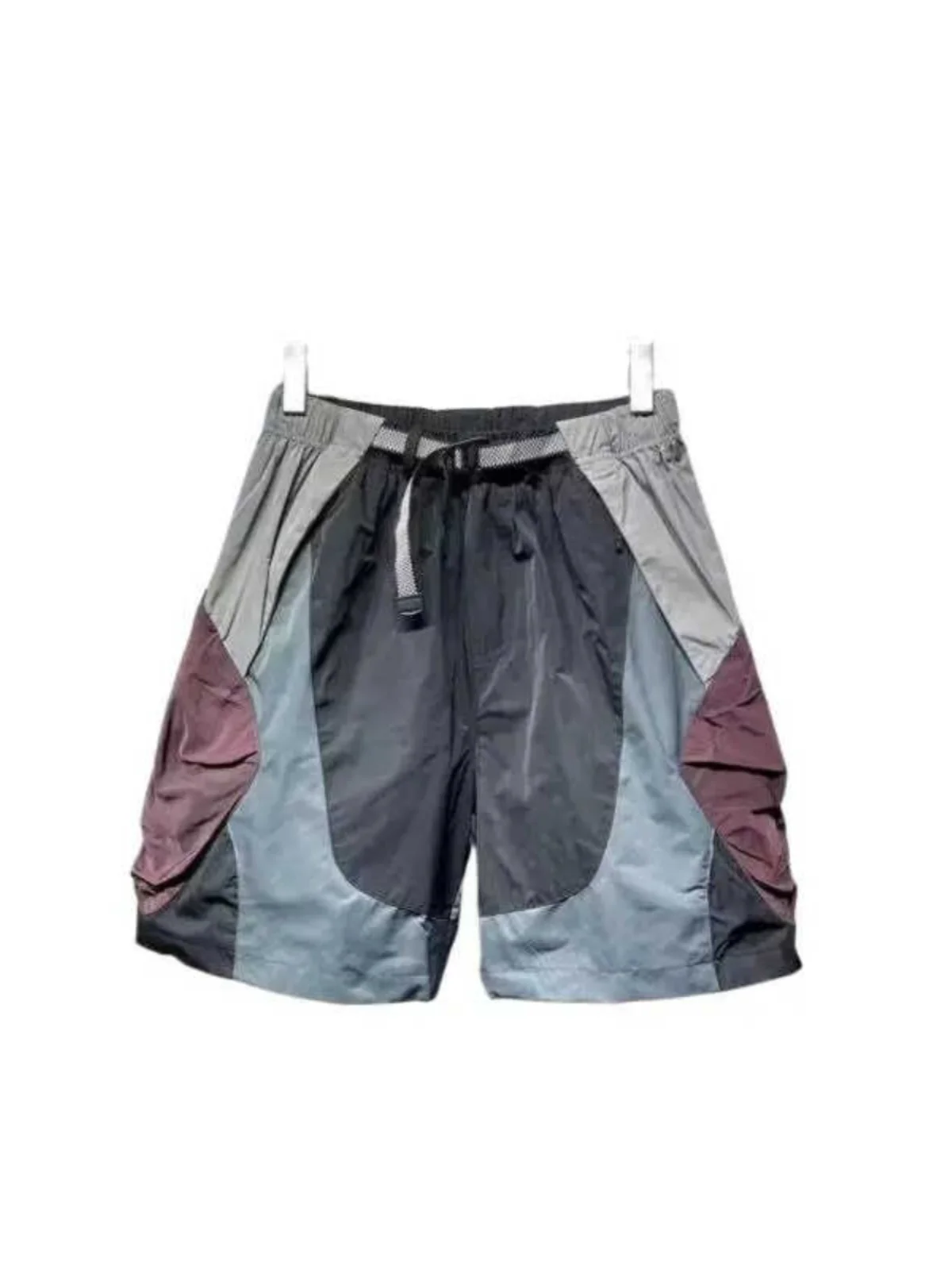 2024年夏 メンズ アメリカン スタイル ワークウェア オルトパンツ スムース クイックドライ カラーブロ スポーツ カジュアル 五分丈パンツ