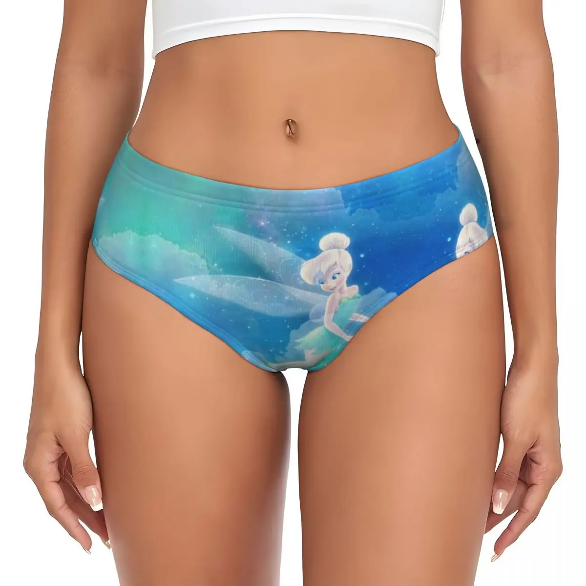 مخصص المرأة أنيمي تينكربيل الشكل سراويل الراحة ملخصات الملابس الداخلية