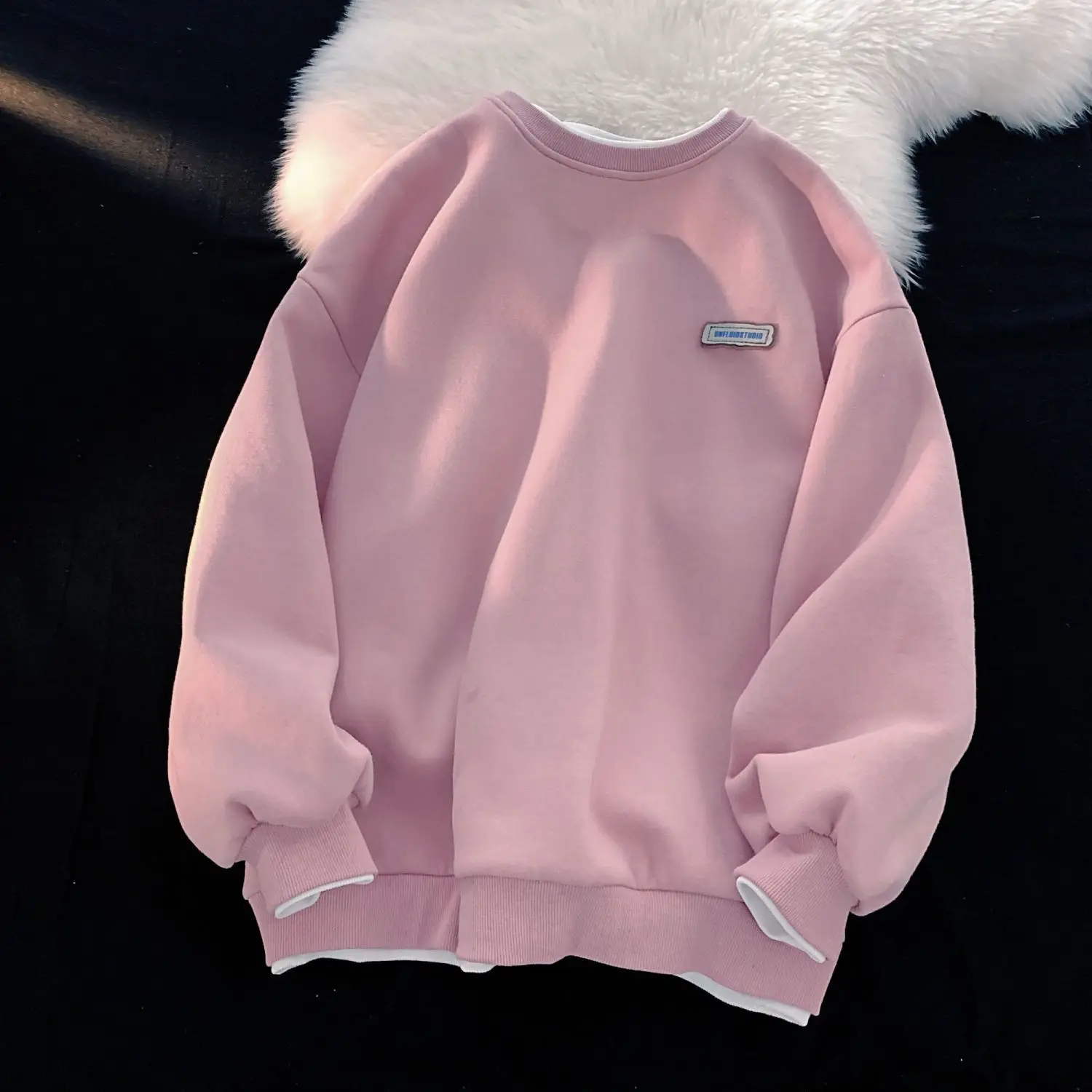 

Женские толстовки с шерстяным капюшоном на молнии, свободный крой, модная, удобная, зимняя, на молнии, трендовая, простая одежда, унисекс, с круглым вырезом