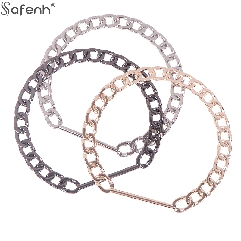 1 قطعة أشرطة حقائب الذهبي حقيبة سلسلة مقبض سبائك الزنك دائرة كبيرة اليد في اليد حلقة المرأة حقيبة يد سلسلة انفصال استبدال مقبض