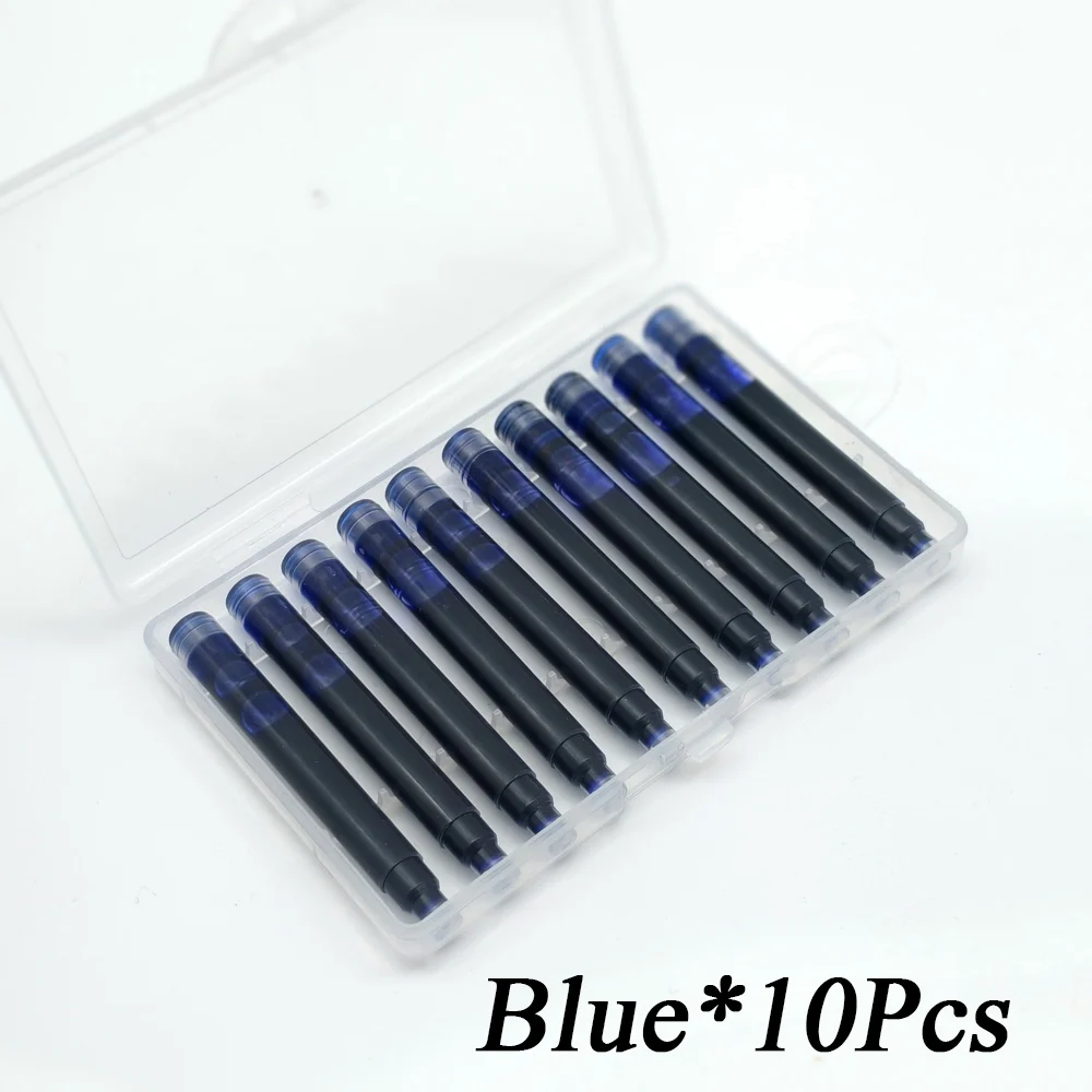 10–50 Stück Box mit universellen Füllfederhalter-Tintenpatronen, Nachfüllpackung mit blauer und schwarzer Tinte, glatt schreibende Tintenkapsel für Füllfederhalter-Zubehör – Detail 3