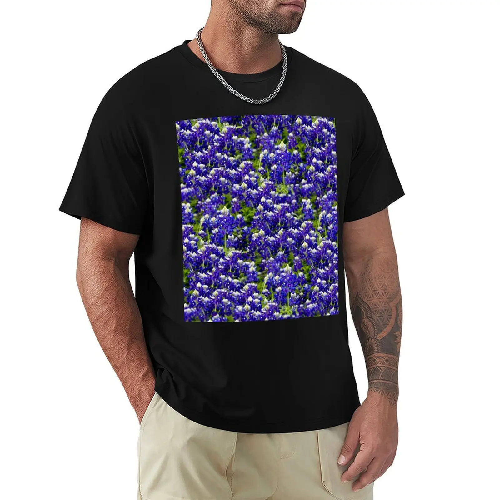 Texas Bluebonnets T-Shirt Casual Work Wear T-Shirt