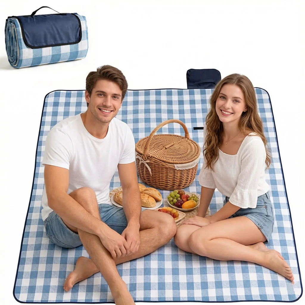 

Large Waterproof Foldable Picnic Blanket Sandproof Portable Easily Clean Outdoor Beach Mat for Park Beach Camp Hike Family