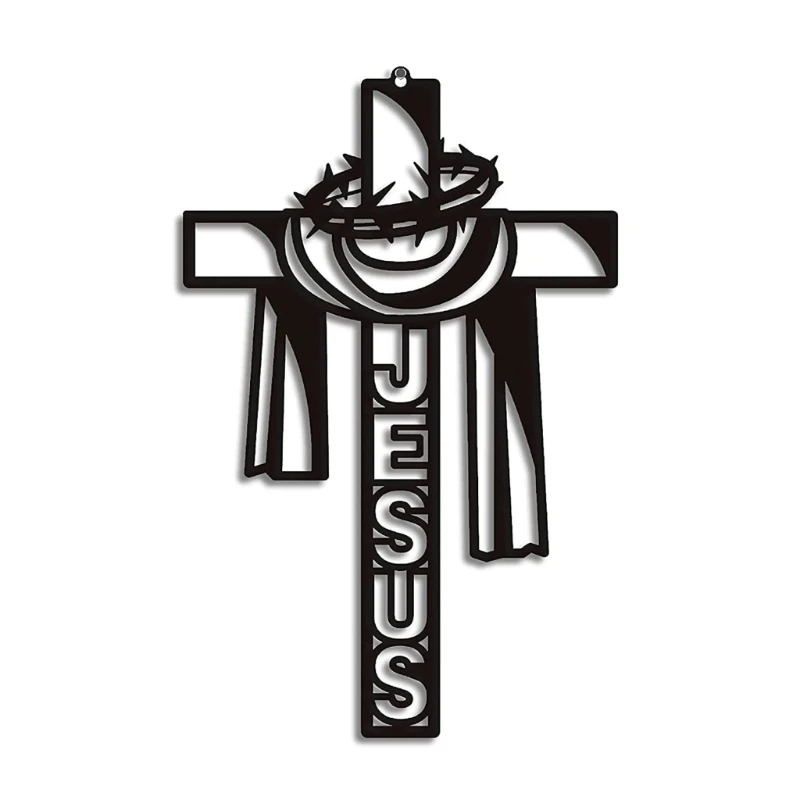 

Christmas Metal Wall Art Decor Jesus Hangable Pendant Ornament for Bedroom Living Room Dormitory Decor Dropshipping