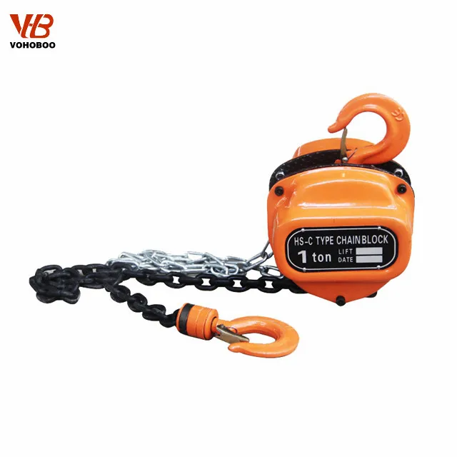 Customized Manual Metal Chain Pulley Block Hand Crank Hoist 1-5 Ton Capacity Moveable Manufacturing Plant Handheld Hoist