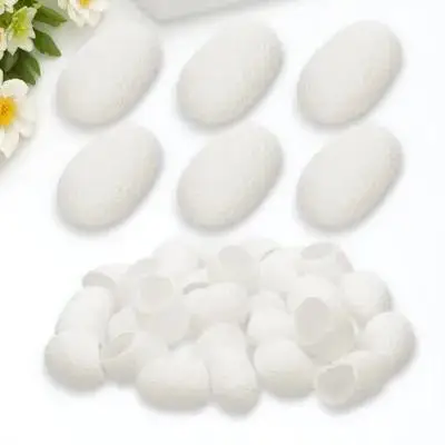 30 pçs natural bicho da seda bola de limpeza facial remoção cravo cuidados com a pele esfoliante para lavagem do rosto tamanho pequeno