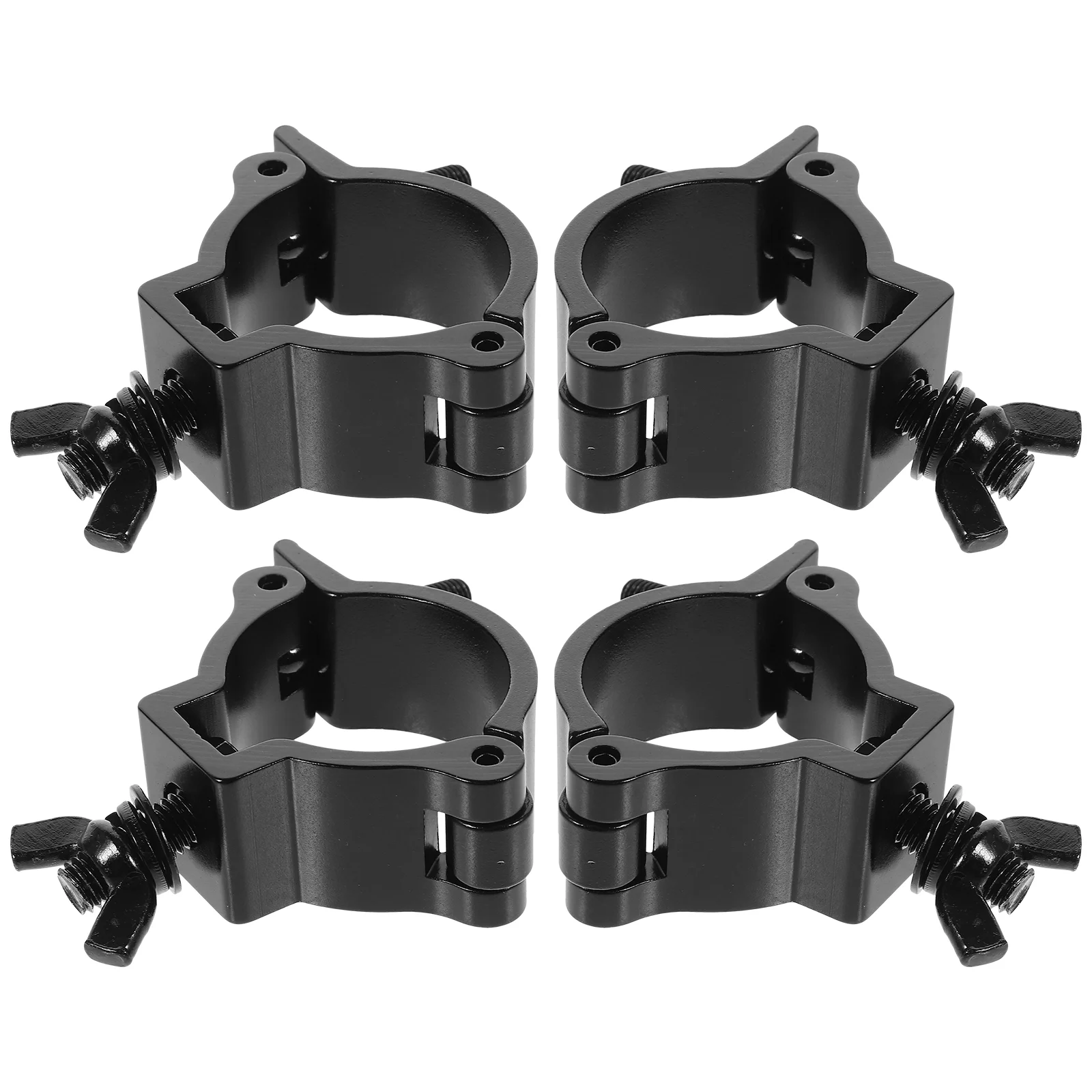 

4 Pcs Spot Light Hook O-clip Lights Truss Clamps Liner Lighting Hooks Black Metal Camp Alloy