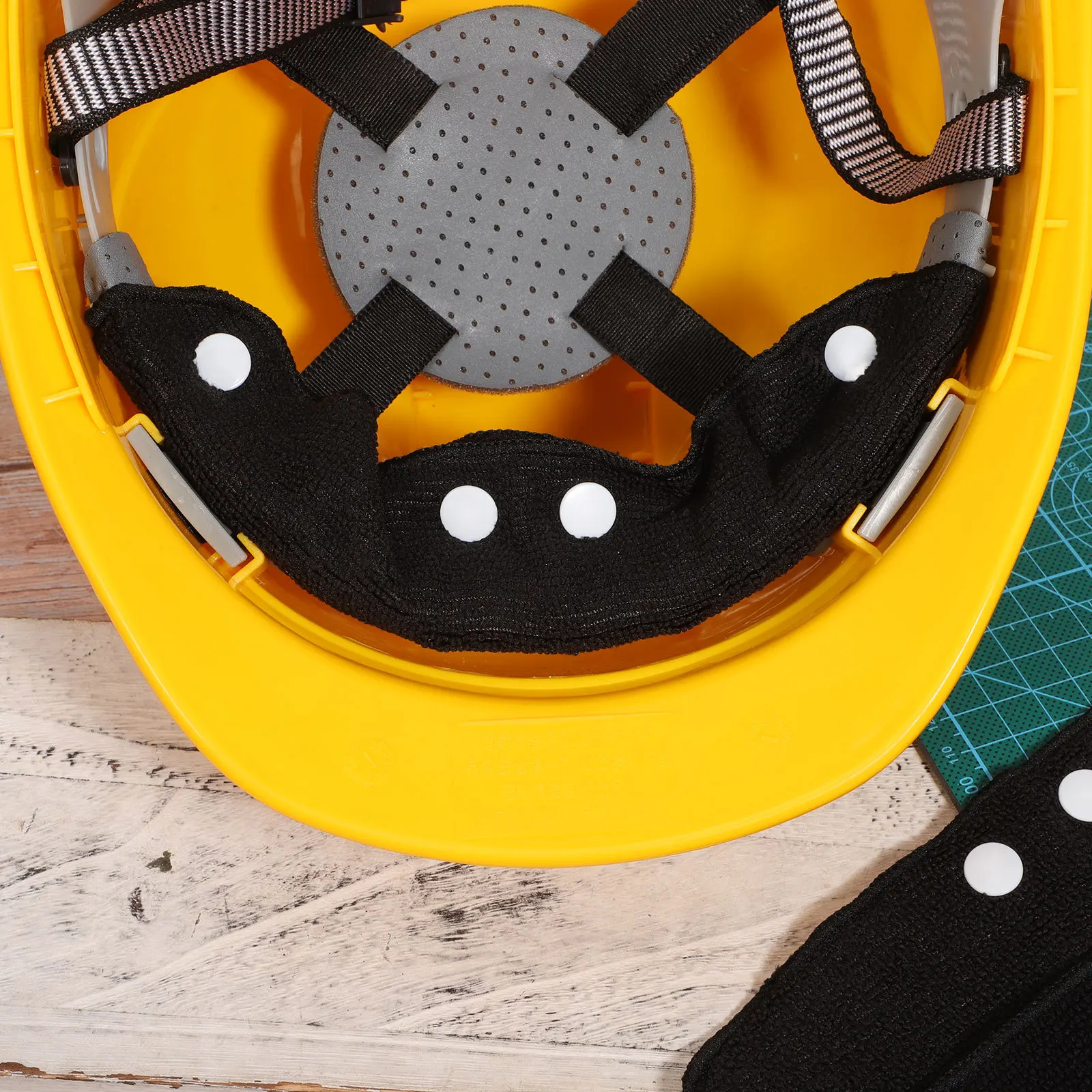 10 stuks veiligheidszweetband wasbaar herbruikbare harde hoed voering zweetabsorberende comfortabele harde hoed accessoires voor werkhelmen