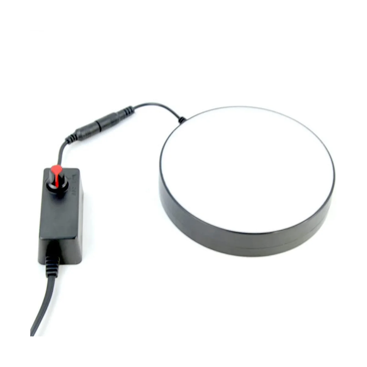 White Adjustable Brightness Ring Light Illuminator with Power Adapter LED Ring Microscope Bottom Light US Plug