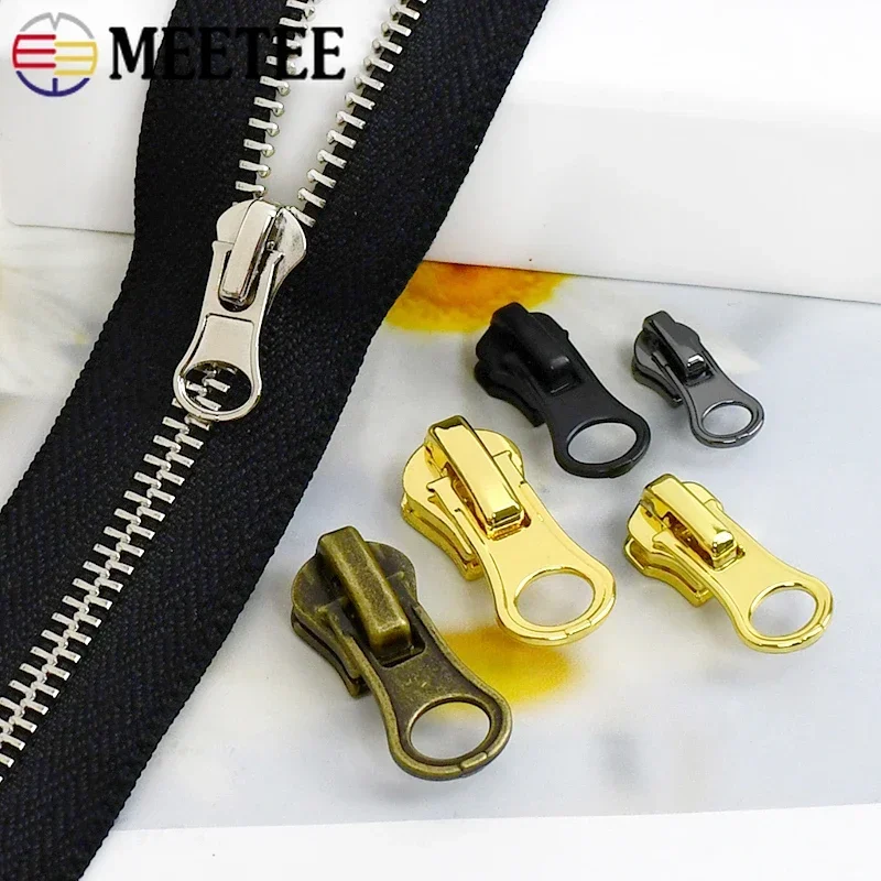 10/20pcs meetee 3#5#8# na zip posuvníku pro kov zipy sáček bunda zip tahoun DIY oblečení zips hlava spravit souprava šicí příslušenství