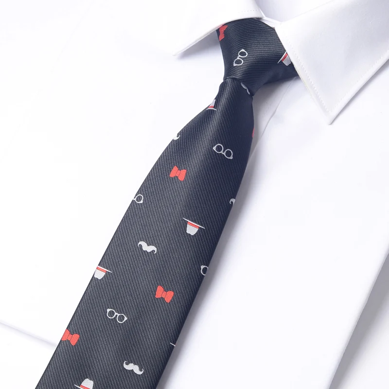 High Quality Animal Embroidery Jacquard Personalized Pattern Tie For Men's Business Casual Shirt Accessories 7cm Wide Necktie