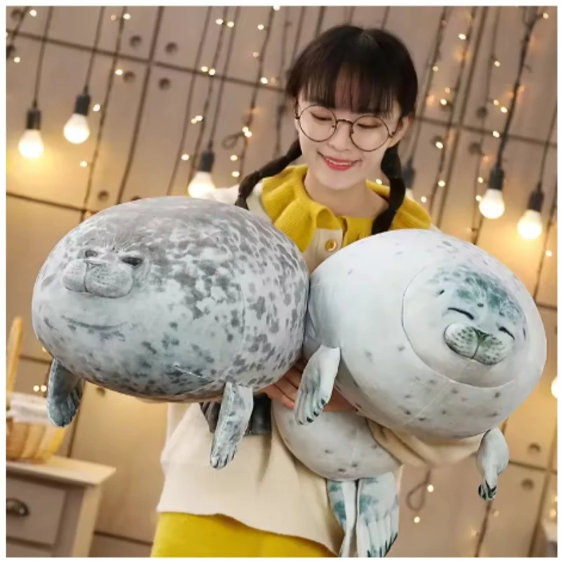 ホットな3Dノベルティ投げ枕、かわいいリアルなアザラシのぬいぐるみ、柔らかいアザラシのぬいぐるみ、新築祝いパーティー用抱き枕