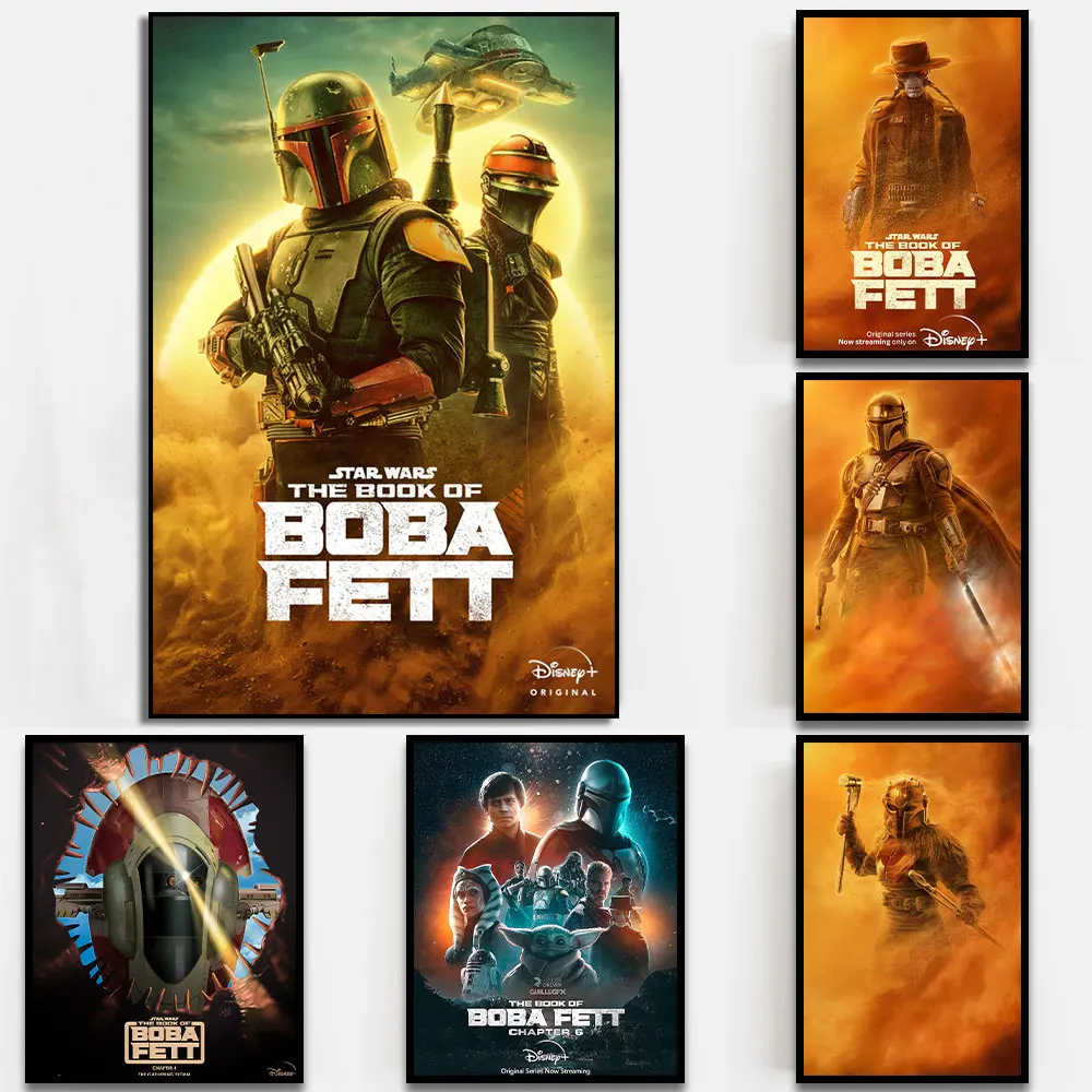 

Marvel 2022 Star Wars The Book Of Boba Fett Disney New TV Series Poster Prints Wall Art Canvas Paintings Gift Room Home Decor