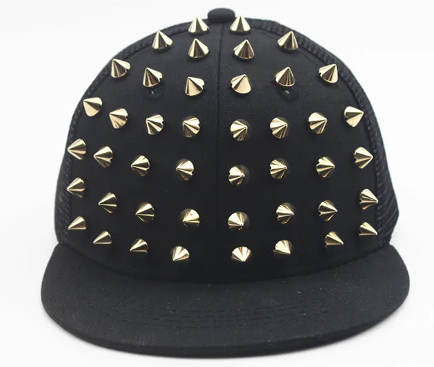 Nieten-Flachmütze für Männer und Frauen, Punkrock, Hip-Hop-Bolzen-Baseballmützen, männlich, weiblich, Jugend, Teenager, Jungen, Mädchen – Detail 8
