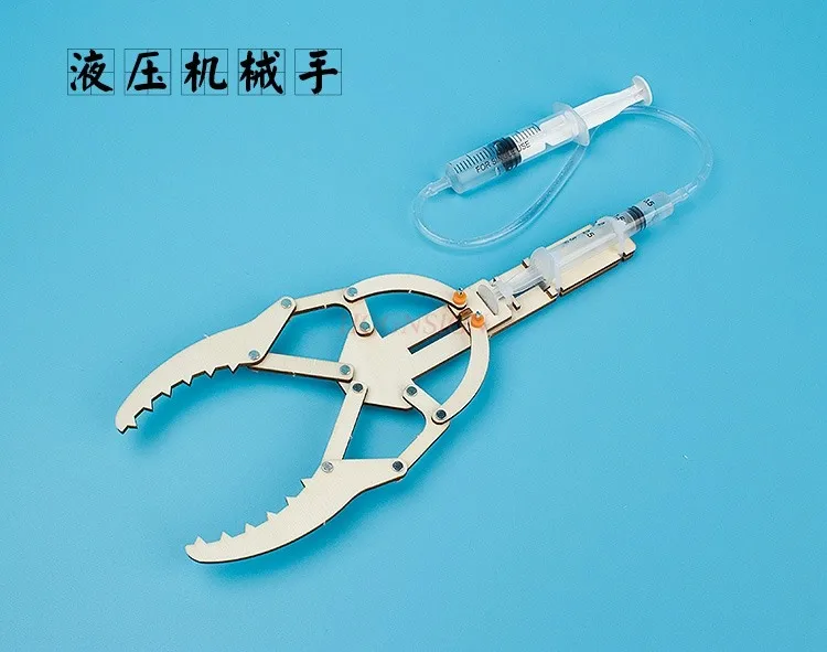 Hydraulic Manipulator Handmade DIY Homemade Air Pressure Syringe Claw Arm STEM Maker Education Technology Small Production