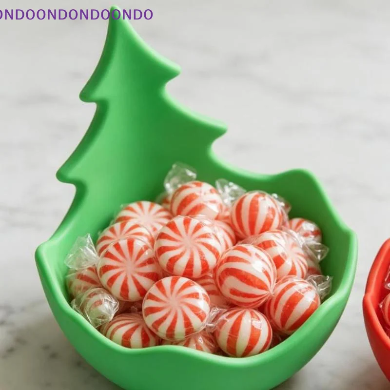 3D Printed Christmas Tree Candy Dish Tea Light Holder, Plastic Multifunctional Storage Bowl, Holiday Desktop Decoration Ornamen