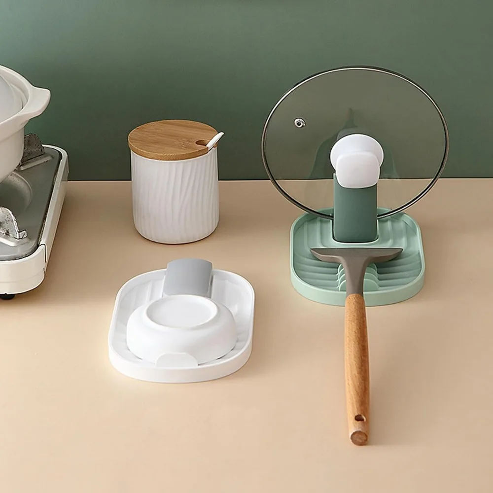 Nordic Style Pot Lid Shovel Storage Rack Simple Practical Multifunctional Kitchen Supply Non Slip Silicone Pad