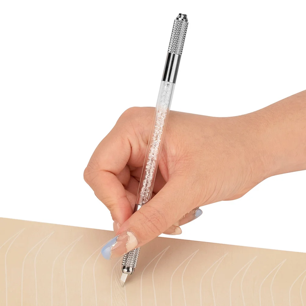 

Microblade Needle Holder Acrylic Eyebrow Tattoo Pen Professional Microblading Tool Salon Use Portable Manual Eyebrow