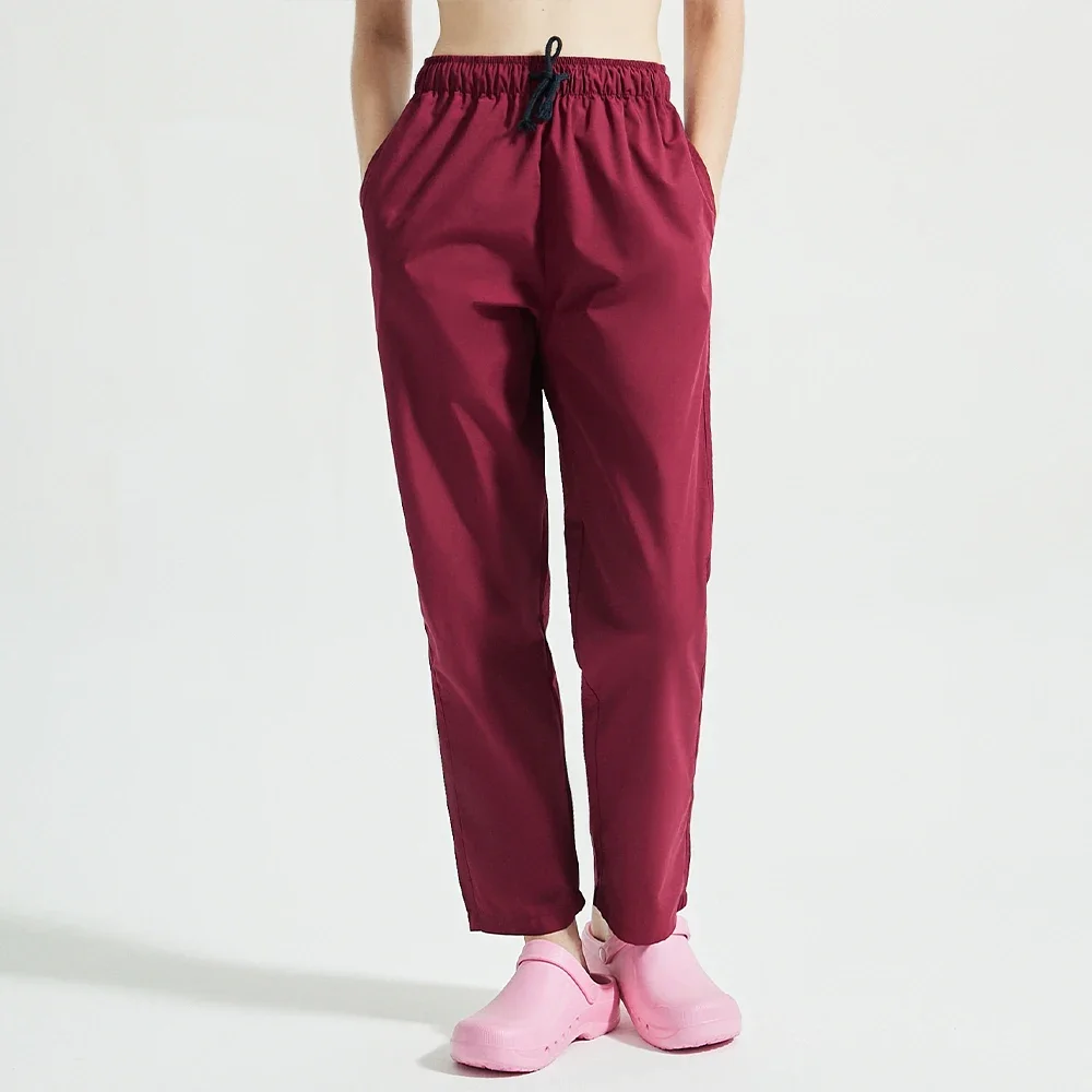 Unisex Solid Color Medical Work Pants Veterinary Operating Room Scrubs Pants Beauty Agency Trousers Jogger Pants Nurse Uniforms
