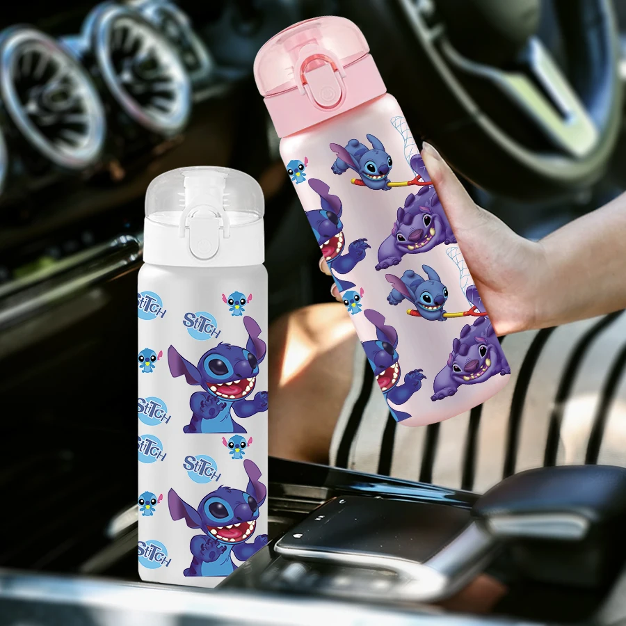 1pc disney stitch roxo monstro padrão 26oz garrafa de água de plástico esportes ao ar livre copo de água aniversário/regresso a casa presente