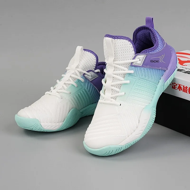 أحذية المبارزة للرجال والنساء أحذية رياضية قياسية للسياج Epee Sabre من رقائق المراوح معدات التدريب غير قابلة للانزلاق ومقاومة للاهتراء