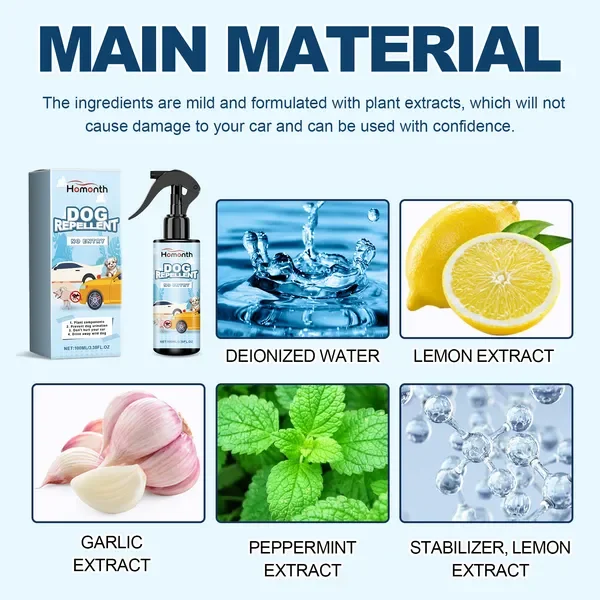 رذاذ طارد للكلاب آمن لإطارات السيارة من Homonth، حماية من الإطارات، طارد حيوانات محمول وفعال