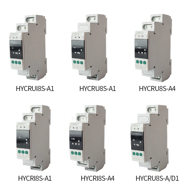 CSQ HYCRU8S-A Single/Three Phase LED Display Adjustable Over or Under Voltage Protection Monitor Relay