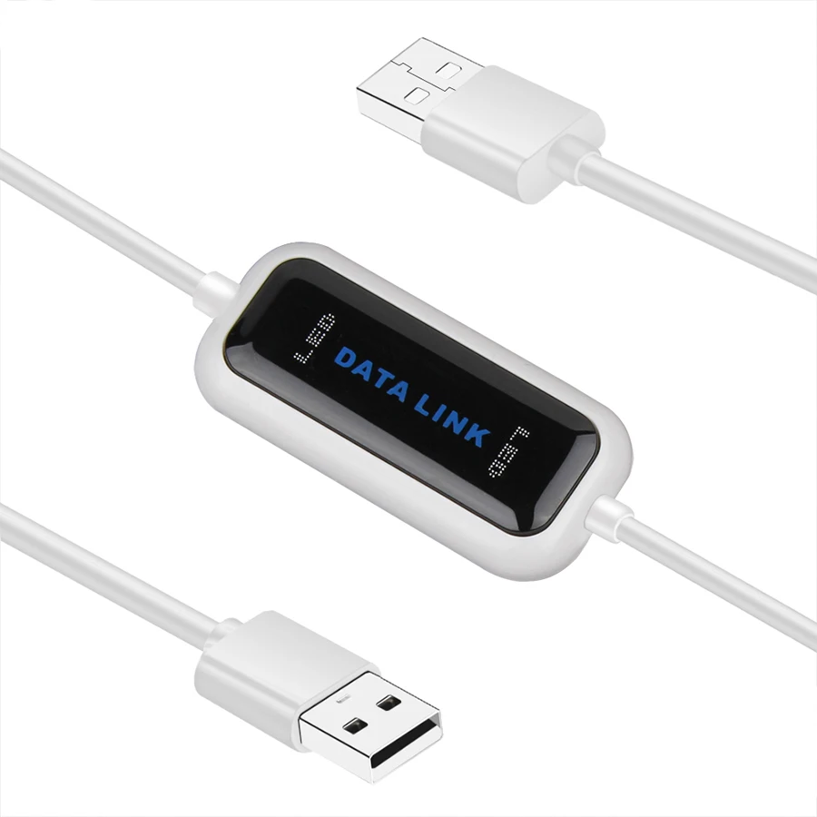 USB PC To PC Online Share Sync Link Net Direct Data File Transfer Bridge LED Cable Easy Copy Between 2 Computer