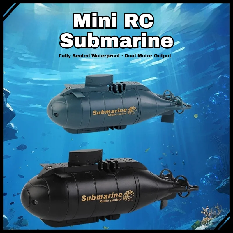 Mini RC الغواصة 2.4G التحكم عن بعد الكهربائية الغوص قارب نموذج محاكاة الغواصة للأطفال لعب المياه هدية بطارية عادية
