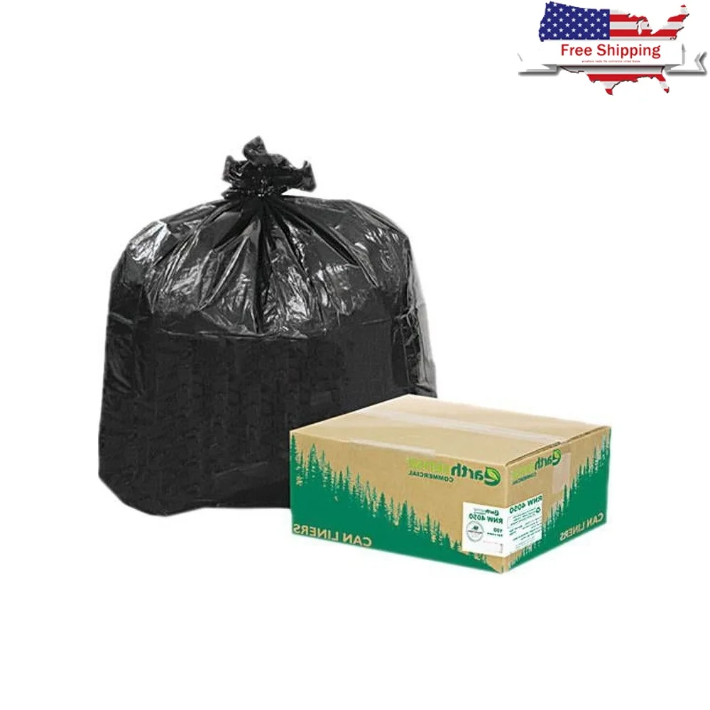 

Heavy Duty Black Can Liners 33 Gallon 100 Count Coreless Rolls Leak Resistant Star Bottom Seal Commercial Use