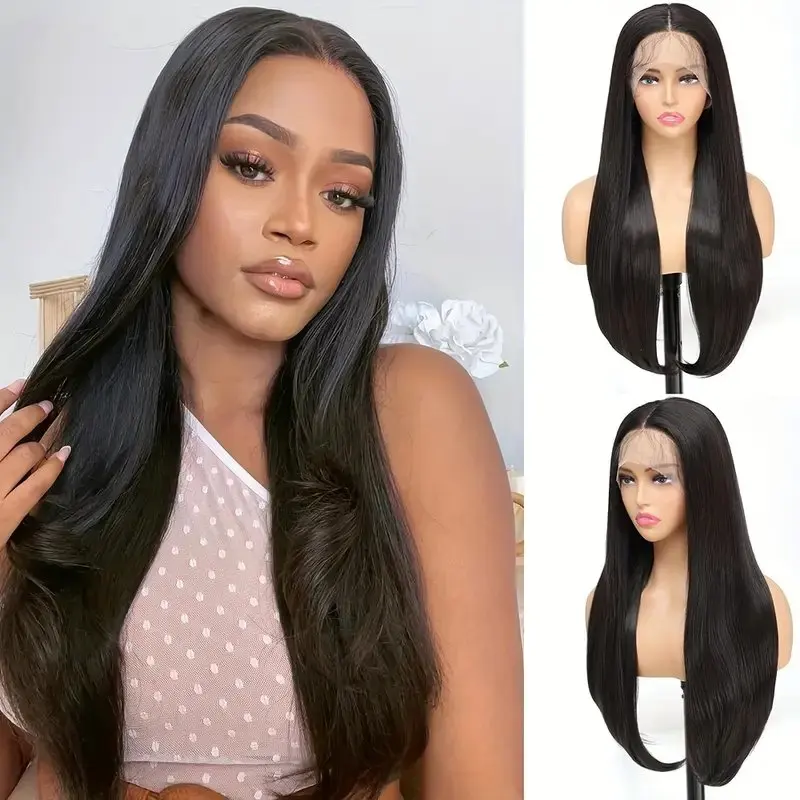 Rosabeauty 13x6 Straight 250% Density Nature Color Lace Front Wig Human Hair 30 40 Inch 13X4 Frontal 5X5 Glueless Wigs For Women