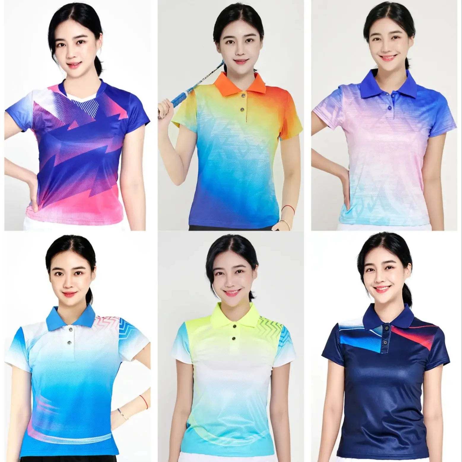 

Badminton jersey sports set for men and women's quick drying and breathable volleyball table tennis jersey running and leisure t