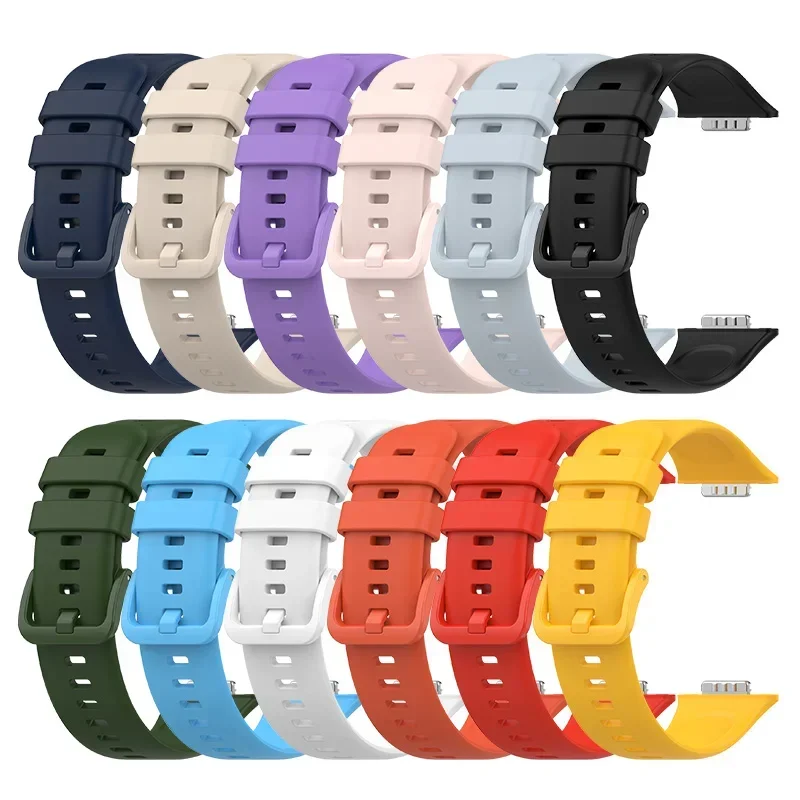 Silicone watchband For Huawei Watch FIT 2 Strap smart Wrist band metal Buckle sport Replacement correa fit2 bracelet Accessories