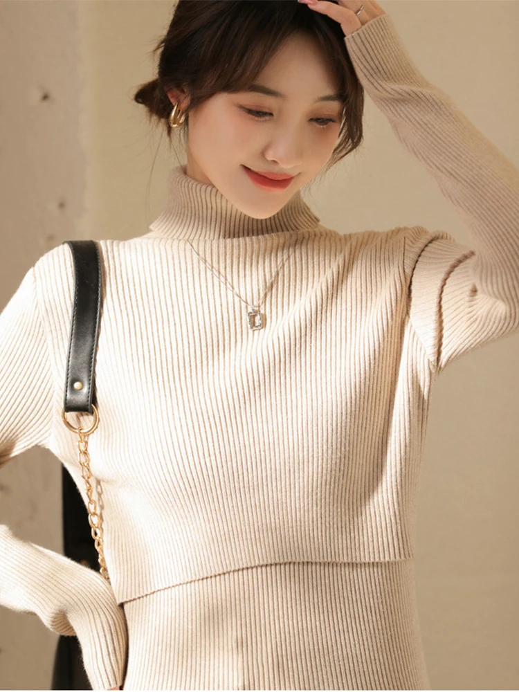 Winter Maternity Tops for Breast Feeding Knit Sweater Nursing Sweaters Breastfeeding Maternity Sweater Breastfeeding Clothes