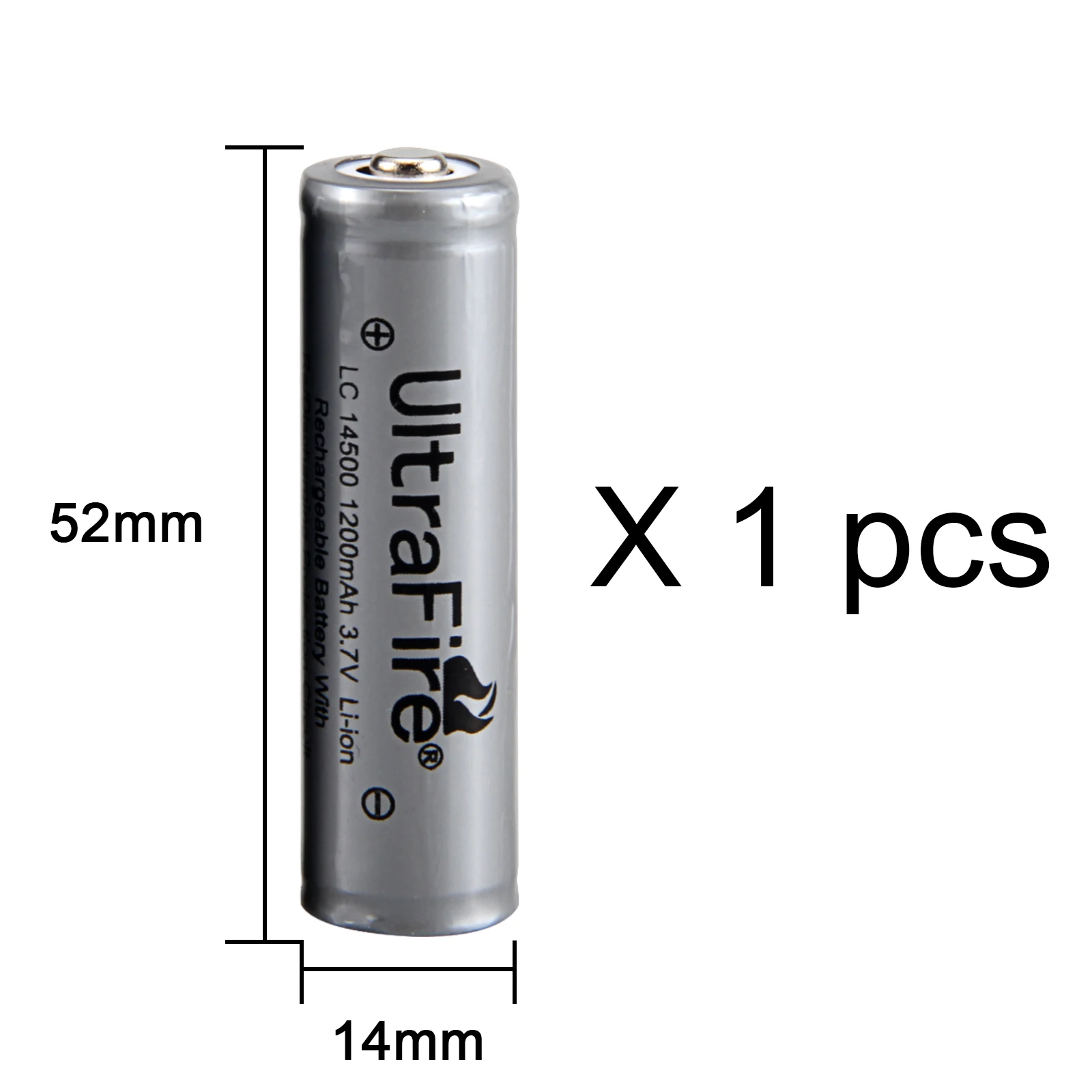 UltraFire 1-10 sztuk 14500 1200mAh 3.7V akumulator litowo-jonowy bateria AA bateria litowa do latarki Led reflektory/aparat/zabawka PCB