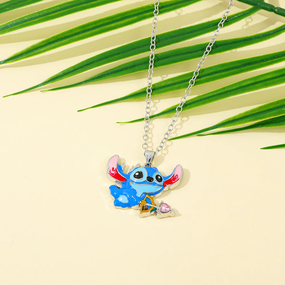 

Disney Stitch Fashion Cartoon Anime Cute Figure Metal Charm Pendant Toys Stitch for Girlfriend Gifts